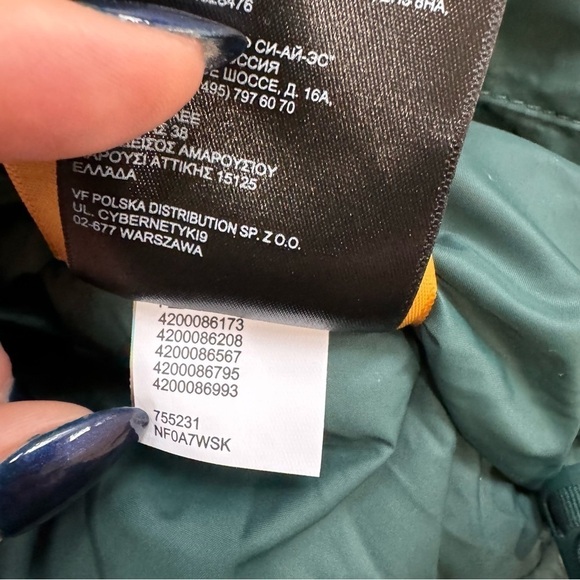 New The North Face Nuptse Sherpa Jacket Puffer High Pile Fleece Green - Picture 11 of 15